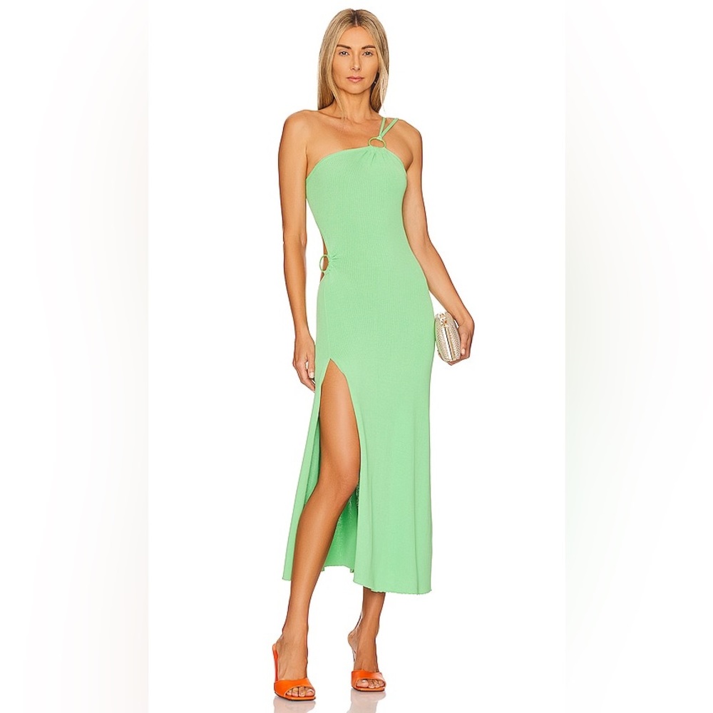 For Love and Lemons Keisha Maxi Dress in Green. Size XS.